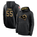 PETTCS LA.Rams #55 Braden Fiske Player Black Salute to Service Hoodies Limited Game Stitched Jerseys