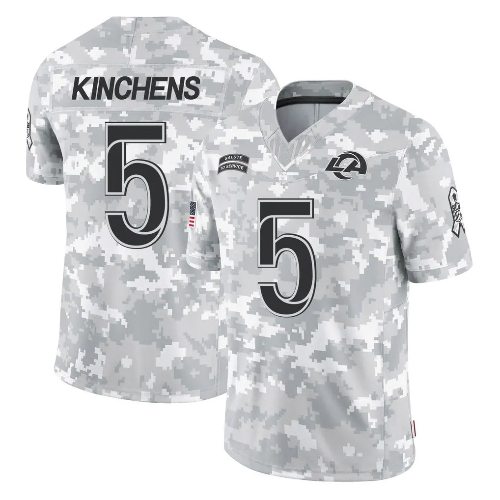 PETTCS LA.Rams #5 Kamren Kinchens Player Arctic Camo Salute To Service Limited Game Stitched Jerseys