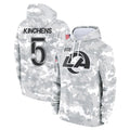PETTCS LA.Rams #5 Kamren Kinchens Player Arctic Camo Salute to Service Hoodies Limited Game Stitched Jerseys