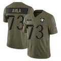 PETTCS LA.Rams #73 Steve Avila Player Olive 2025 Salute To Service Limited Game Stitched Jerseys