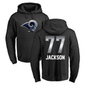 PETTCS LA.Rams #77 Alaric Jackson Player Black Pullover Hoodie Limited Game Stitched Jerseys