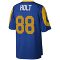 PETTCS LA.Rams #88 Torry Holt Mitchell & Ness Royal Legacy Replica Stitched Puhic Jersey