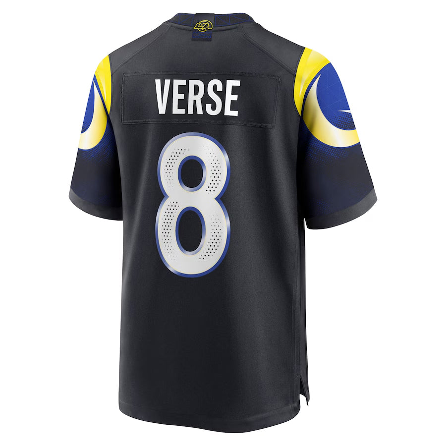 PETTCS LA.Rams #8 Jared Verse Player Midnight Blue Rivalries Collection Game Stitched Jerseys