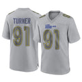 PETTCS LA.Rams #91 Kobie Turner Player Gray Atmosphere Fashion Home Game Stitched Jerseys