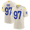 PETTCS LA.Rams #97 Poona Ford Player Bone Home Game Stitched Jerseys
