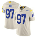 PETTCS LA.Rams #97 Poona Ford Player Bone Limited Vapor Home Game Stitched Jerseys