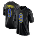 PETTCS LA.Rams #9 Matthew Stafford Player Black Fashion Limited Home Game Stitched Jerseys