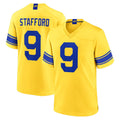PETTCS LA.Rams #9 Matthew Stafford Player Gold Classic Sol Home Game Stitched Jerseys