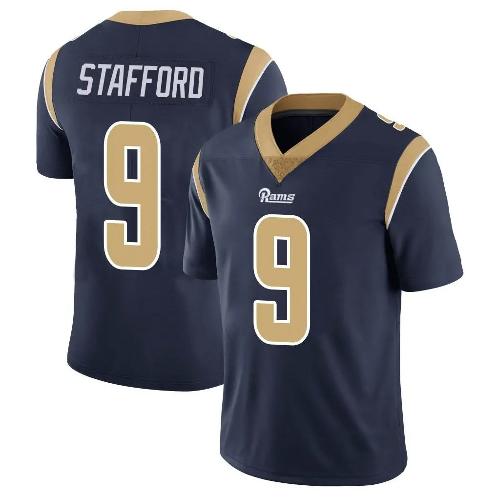 PETTCS LA.Rams #9 Matthew Stafford Player Navy Limited Vapor Untouchable Home Game Stitched Jerseys