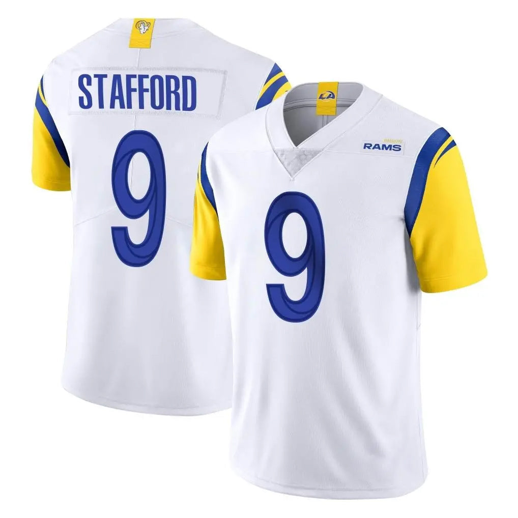 PETTCS LA.Rams #9 Matthew Stafford Player White Limited Vapor Untouchable Home Game Stitched Jerseys