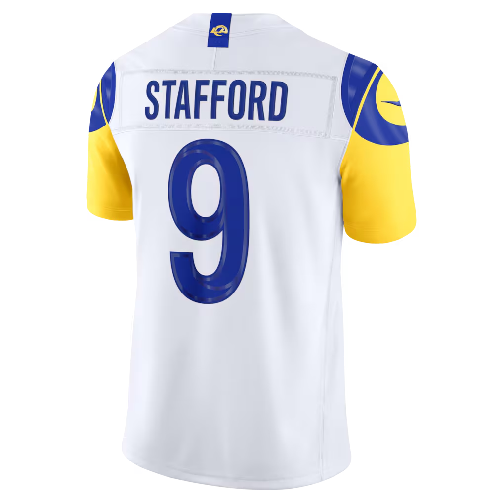PETTCS LA.Rams #9 Matthew Stafford White Vapor F.U.S.E. Stitched Limited Jerseys