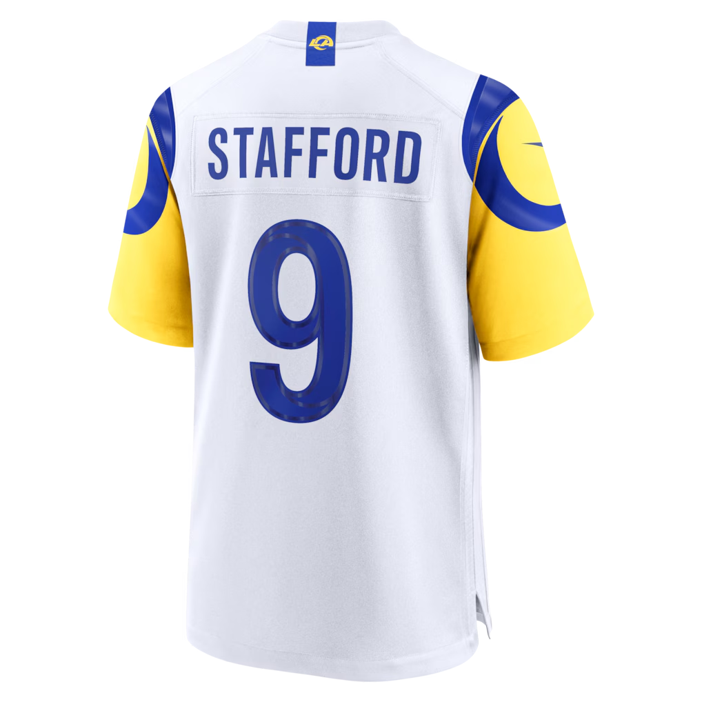 PETTCS LA.Rams #9 Matthew Stafford White White Game Player Stitched Jerseys