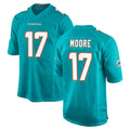 PETTCS M.Dolphins #17 Trey Moore Player Aqua Home Game Stitched Jerseys
