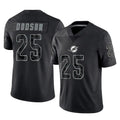 PETTCS M.Dolphins #25 Tyrel Dodson Player Black Reflective Limited Game Stitched Jerseys