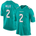 PETTCS M.Dolphins #2 Malik Willis Player Aqua Team Color Home Game Stitched Jerseys