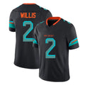 PETTCS M.Dolphins #2 Malik Willis Player Black Limited Pitch Rivalries Collection Home Game Stitched Jerseys