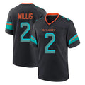 PETTCS M.Dolphins #2 Malik Willis Player Black Pitch Rivalries Collection Home Game Stitched Jerseys