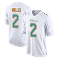 PETTCS M.Dolphins #2 Malik Willis Player White Fashion Home Game Stitched Jerseys
