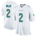PETTCS M.Dolphins #2 Malik Willis Player White Home Game Stitched Jerseys