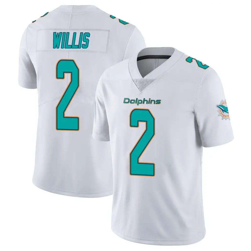 PETTCS M.Dolphins #2 Malik Willis Player White Limited Vapor Untouchable Home Game Stitched Jerseys