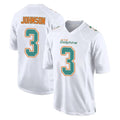 PETTCS M.Dolphins #3 Chris Johnson Player White Fashion Home Game Stitched Jerseys