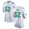 PETTCS M.Dolphins #52 Patrick Paul Player White Limited Home Game Stitched Jerseys