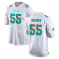 PETTCS M.Dolphins #55 Aaron Brewer Player White Limited Home Game Stitched Jerseys