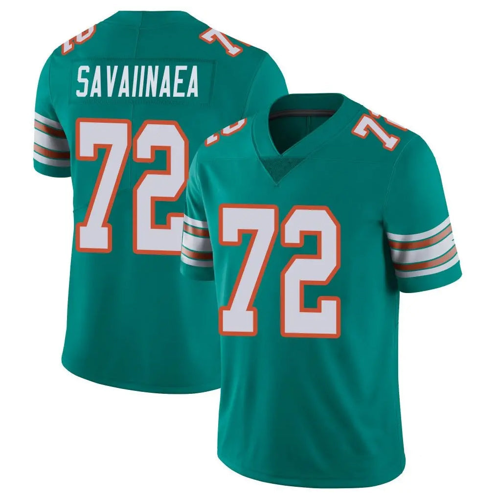 PETTCS M.Dolphins #72 Jonah Savaiinaea Player Aqua Limited Alternate Vapor Untouchable Home Game Stitched Jerseys