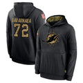 PETTCS M.Dolphins #72 Jonah Savaiinaea Player Black Salute to Service Hoodies Limited Game Stitched Jerseys