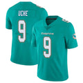 PETTCS M.Dolphins #9 Joshua Uche Player Aqua Limited Vapor Untouchable Home Game Stitched Jerseys