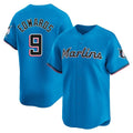 PETTCS M.Marlins #9 Xavier Edwards Player Blue Home Limited Stitched Jerseys