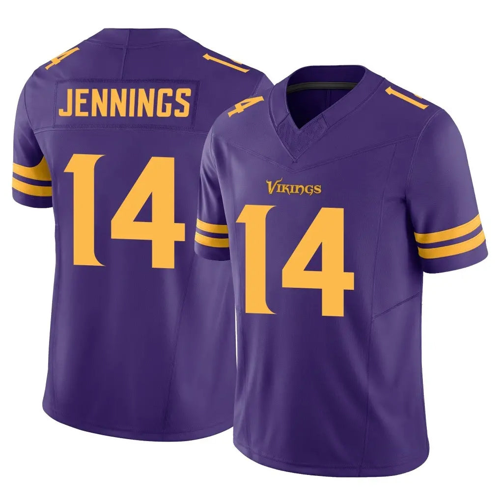 PETTCS MN.Vikings #14 Jauan Jennings Player Purple Limited Alternate Vapor F.U.S.E. Home Game Stitched Jerseys