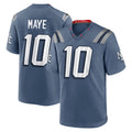 PETTCS NE.Patriots #10 Drake Maye Player Storm Blue Rivalries Collection Game Stitched Jerseys
