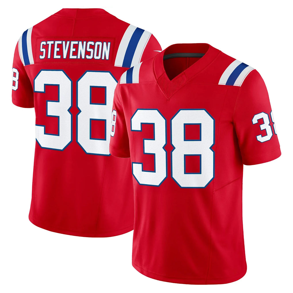PETTCS NE.Patriots #38 Rhamondre Stevenson Player Red Limited Vapor F.U.S.E. Home Game Stitched Jerseys