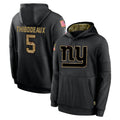 PETTCS NY.Giants #5 Kayvon Thibodeaux Player Black Salute to Service Hoodies Limited Game Stitched Jerseys