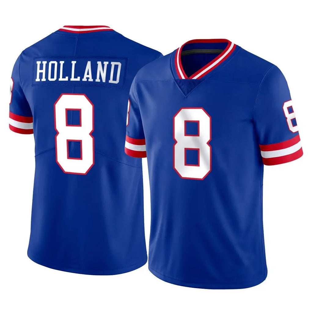 PETTCS NY.Giants #8 Jevon Holland Player Royal Classic Vapor Home Game Stitched Jerseys