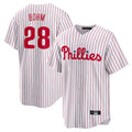PETTCS P.Phillies #28 Alec Bohm Player White Home Game Stitched Jerseys