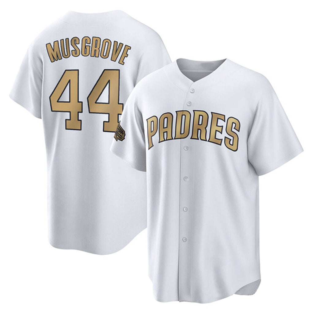 PETTCS S.Diego Padres #44 Joe Musgrove Player Gold All-Star Home Game Stitched Jerseys