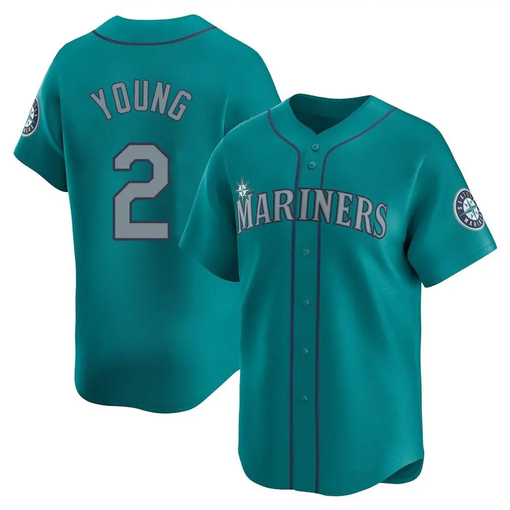 PETTCS S.Mariners #2 Cole Young Player Teal Home Limited Stitched Jerseys