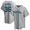 PETTCS S.Mariners #36 Logan Gilbert Player Gray Home Game Stitched Jerseys