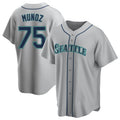 PETTCS S.Mariners #75 Andres Munoz Player Gray Home Game Stitched Jerseys