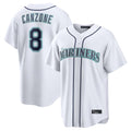 PETTCS S.Mariners #8 Dominic Canzone Player White Home Game Stitched Jerseys