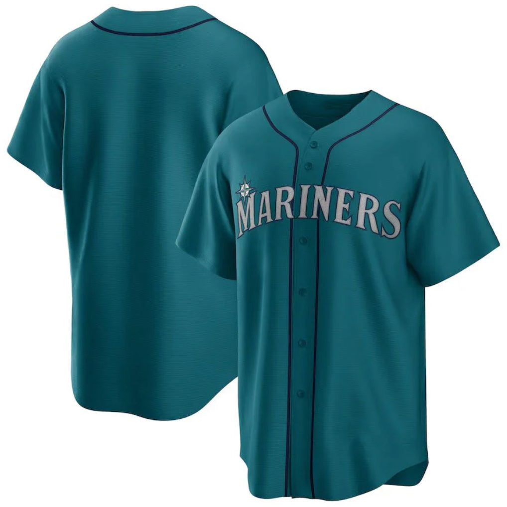 PETTCS S.Mariners Blank Player Teal Home Game Stitched Jerseys