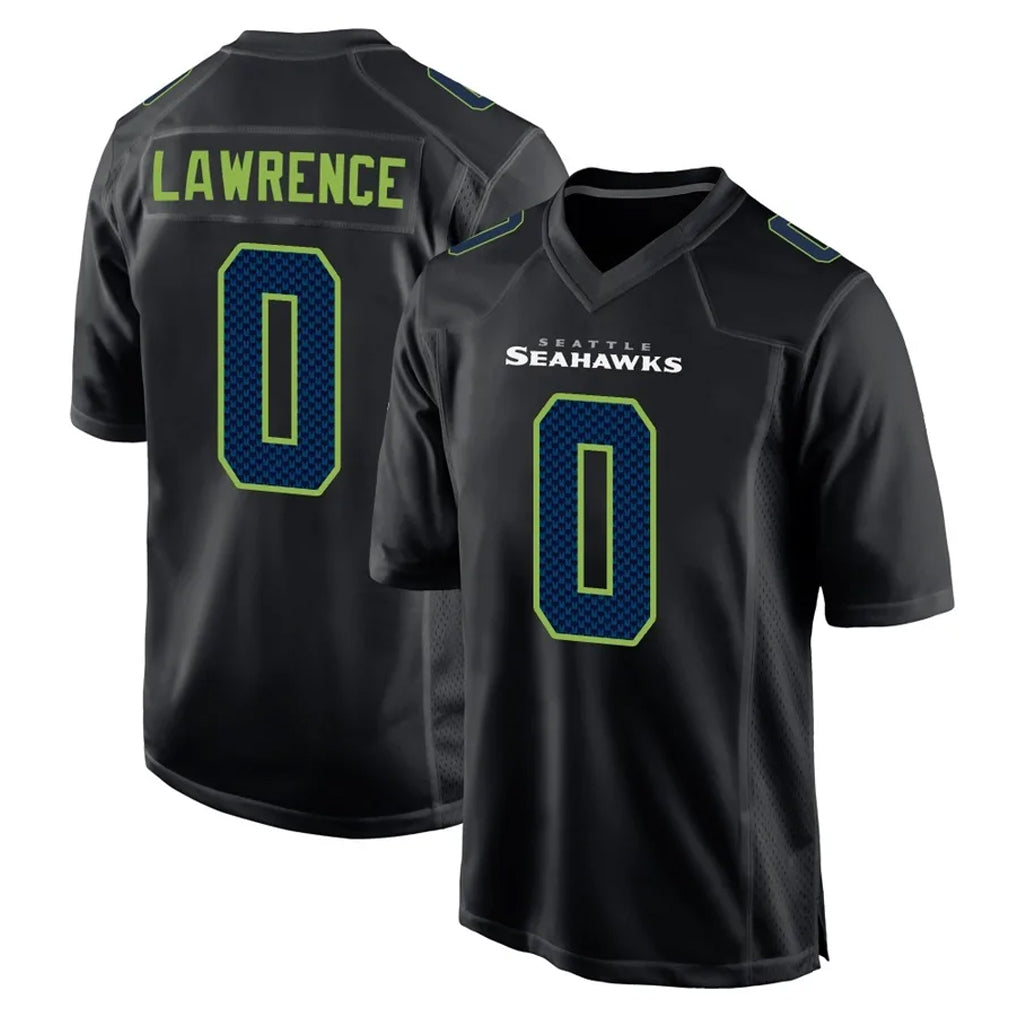 PETTCS S.Seahawks #0 DeMarcus Lawrence Player Black Limited Fashion Home Game Stitched Jerseys