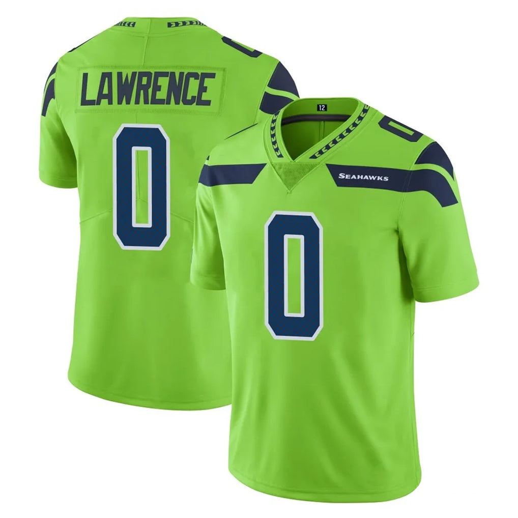 PETTCS S.Seahawks #0 DeMarcus Lawrence Player Green Limited Color Rush Home Game Stitched Jerseys