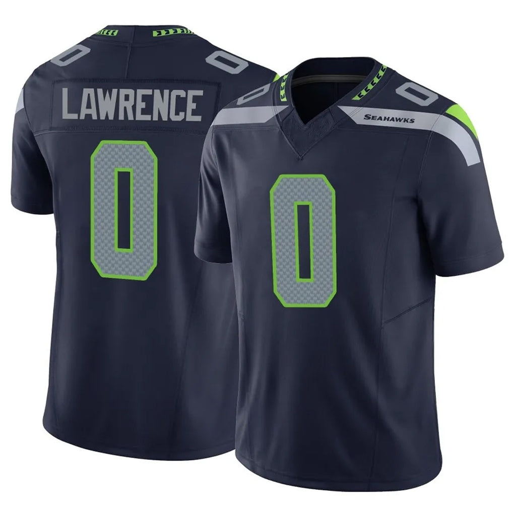 PETTCS S.Seahawks #0 DeMarcus Lawrence Player Navy Limited Vapor F.U.S.E. Home Game Stitched Jerseys