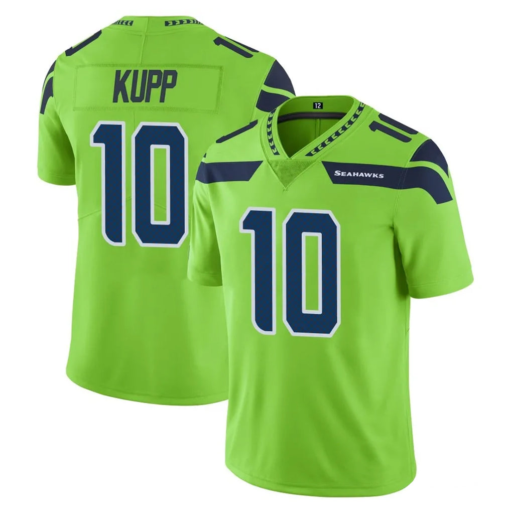 PETTCS S.Seahawks #10 Cooper Kupp Player Green Limited Color Rush Home Game Stitched Jerseys