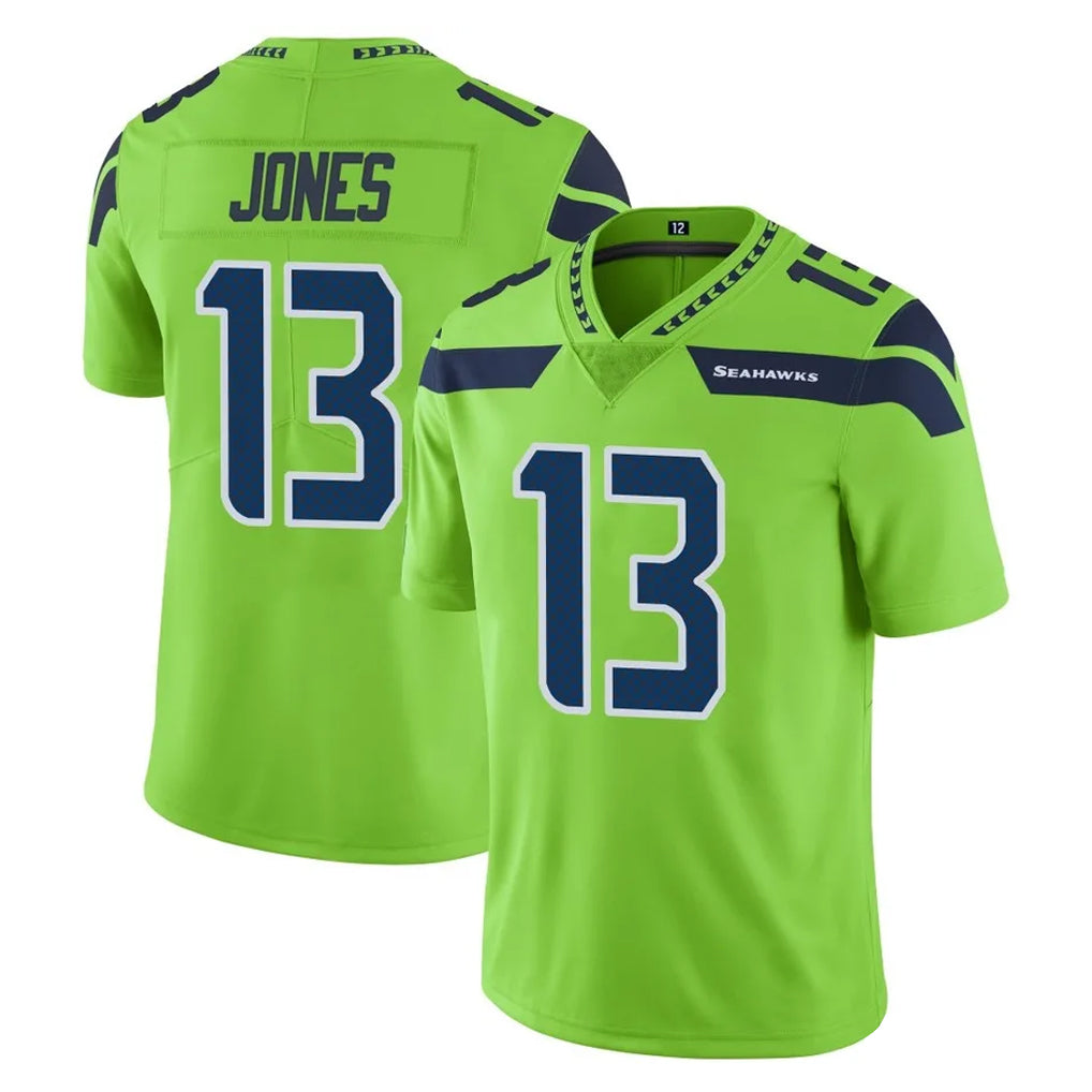 PETTCS S.Seahawks #13 Ernest Jones IV Player Green Limited Color Rush Home Game Stitched Jerseys