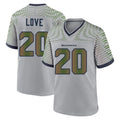 PETTCS S.Seahawks #20 Julian Love Player Grey 2025 Rivalries Collection Home Game Stitched Jerseys