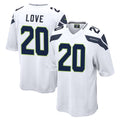 PETTCS S.Seahawks #20 Julian Love Player White Home Game Stitched Jerseys